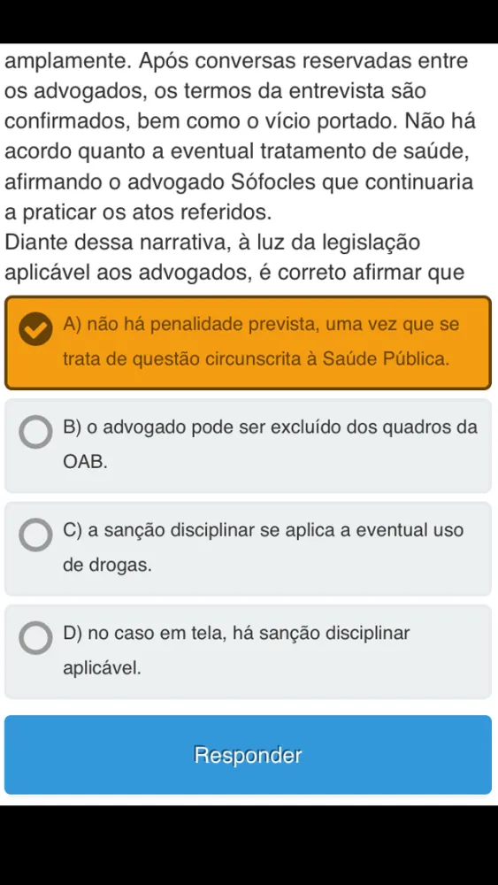 Captures d'écran de Questões OAB