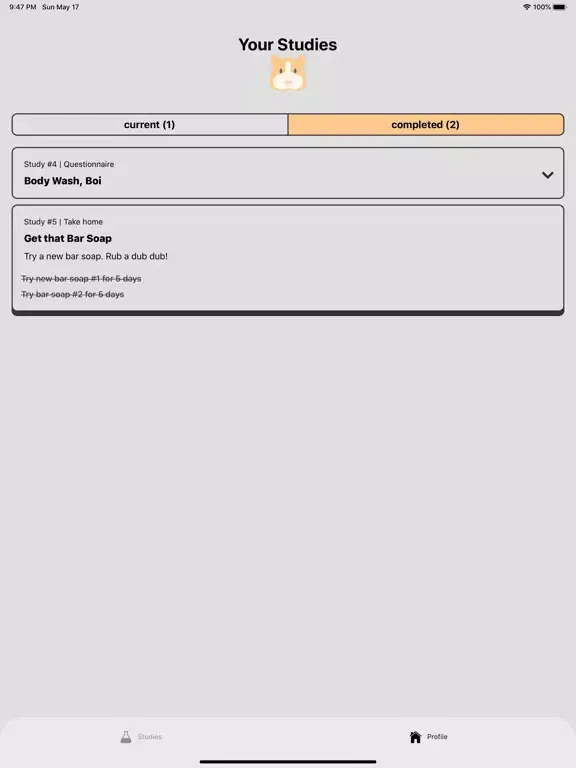 Tangkapan skrin Guinea Pig App iPad 