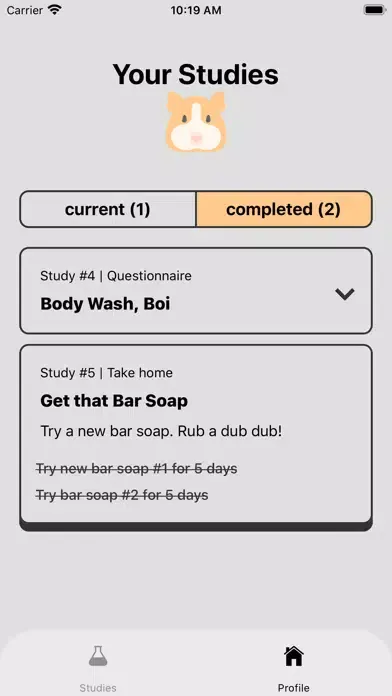 Tangkapan skrin Guinea Pig App