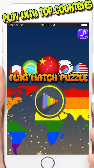 ภาพหน้าจอของ Flag Match Puzzle