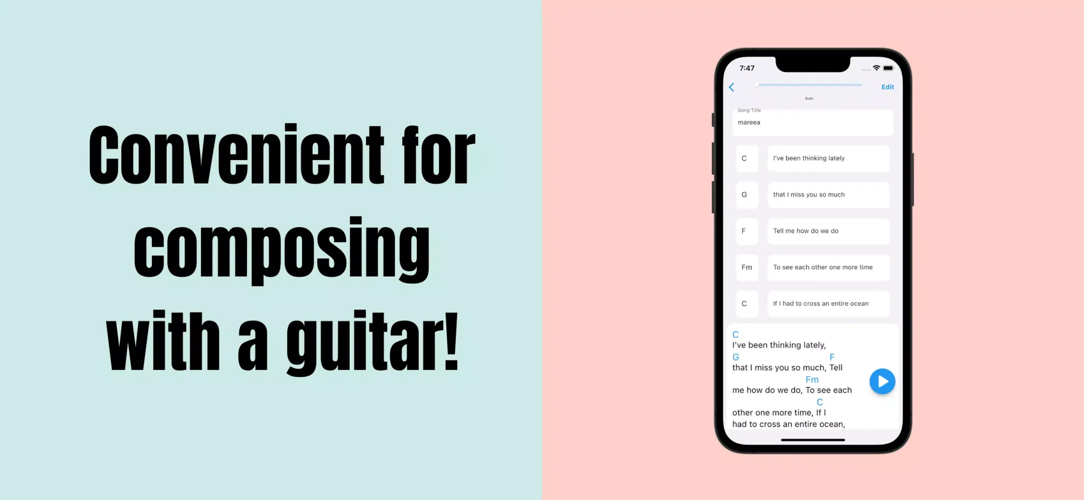 Guitar Chord & Lyrics Note App Screenshots