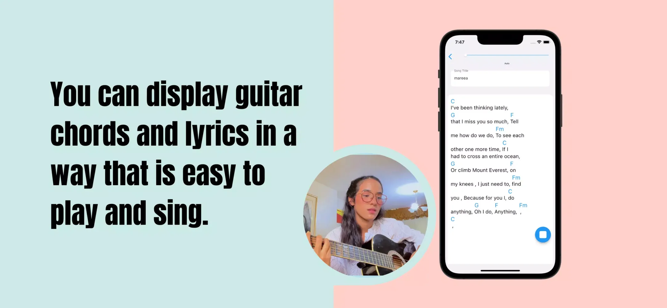 Guitar Chord & Lyrics Note App Screenshots
