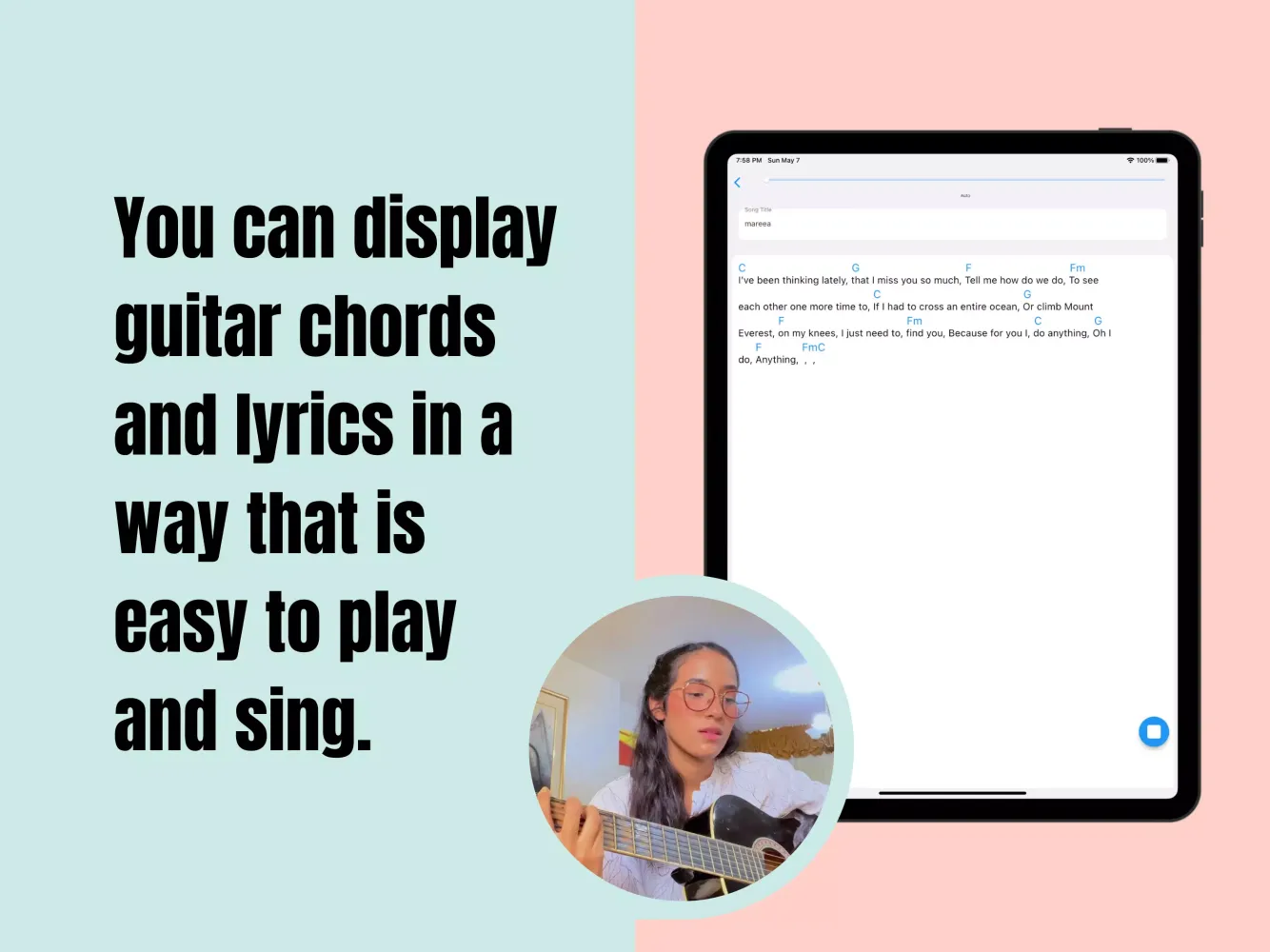 Guitar Chord & Lyrics Note App Screenshots
