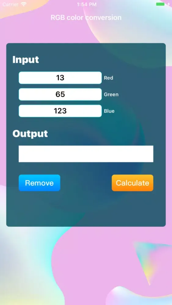 RGB color conversion Screenshots