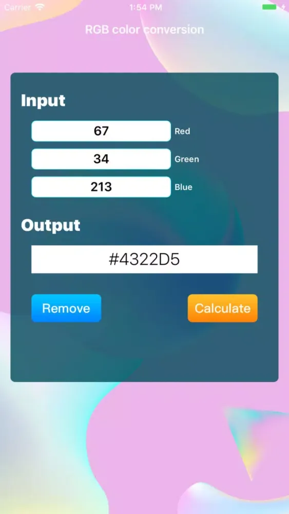 RGB color conversion Screenshots