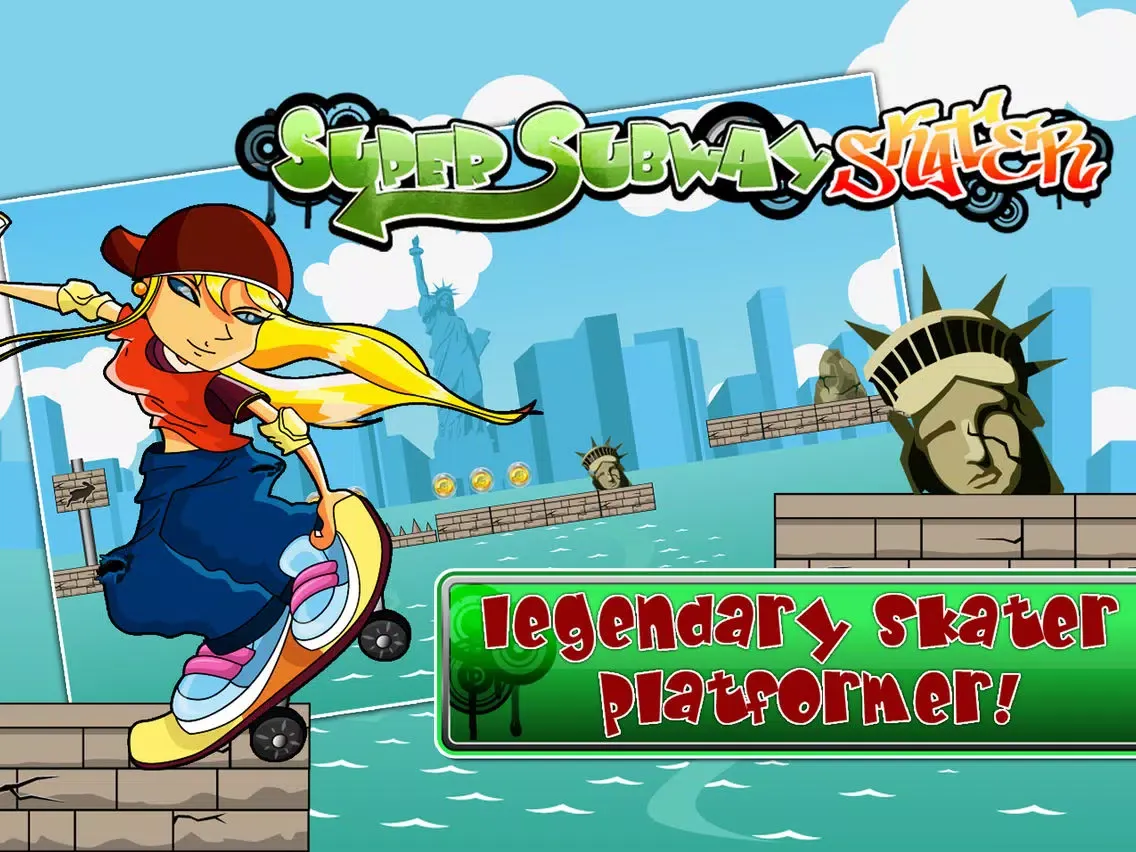 Subway beach Skater iPad  Screenshots