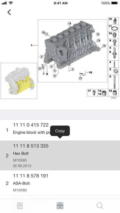 Car parts for BMW diagrams スクリーンショット