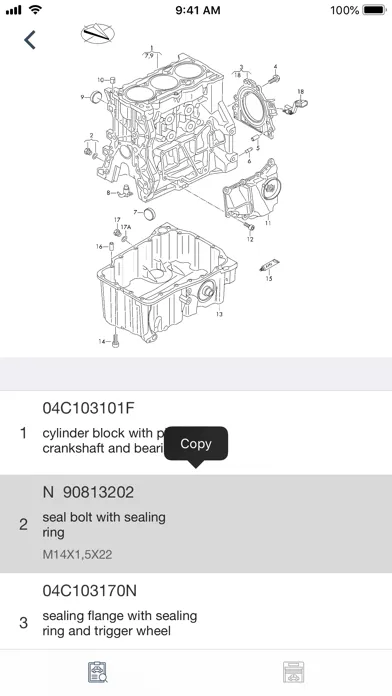 Capturas de pantalla de Car parts for Seat diagrams