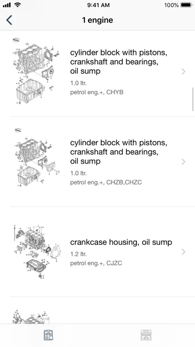 Capturas de pantalla de Car parts for Seat diagrams
