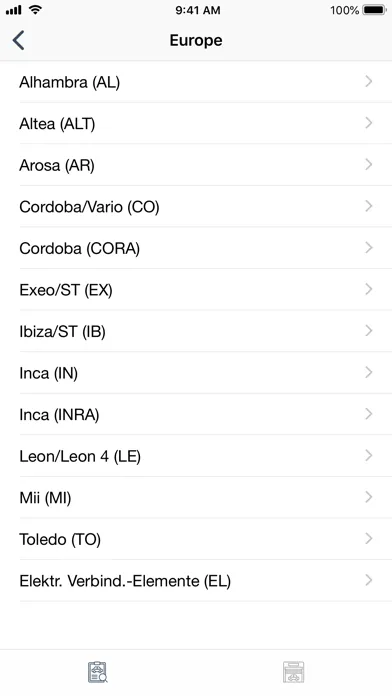 Capturas de pantalla de Car parts for Seat diagrams