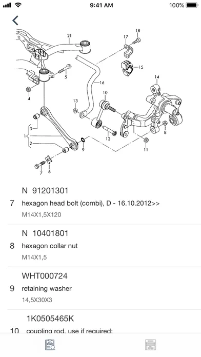 Captures d'écran de Car parts for Volkswagen