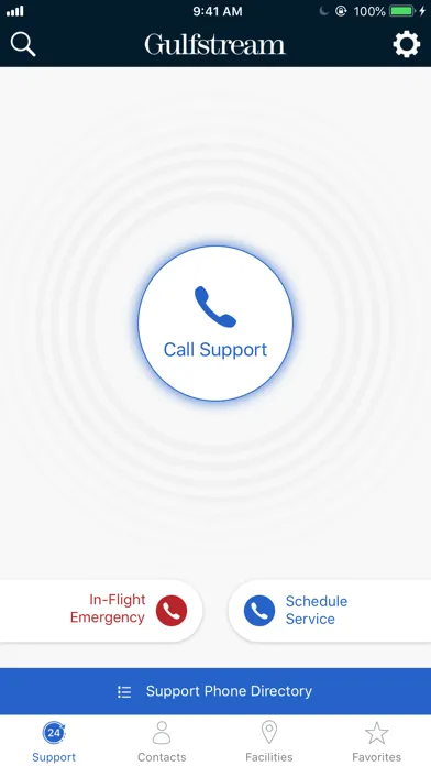 Capturas de tela do Gulfstream 24-Hour Support