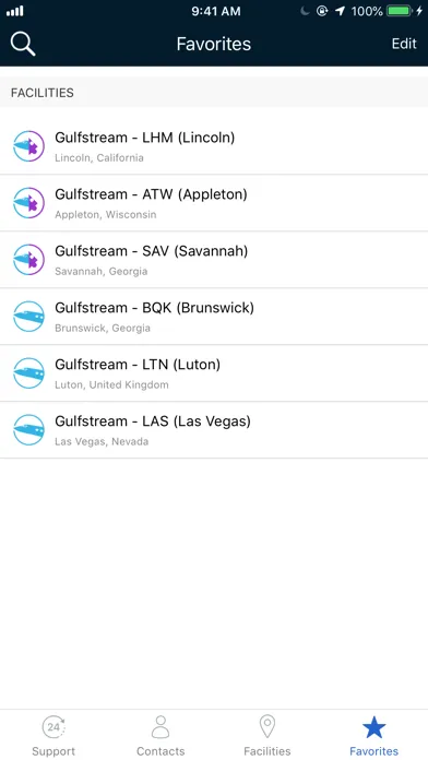 Capturas de tela do Gulfstream 24-Hour Support