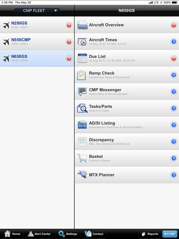 Скриншоты Gulfstream MyCMP iPad 