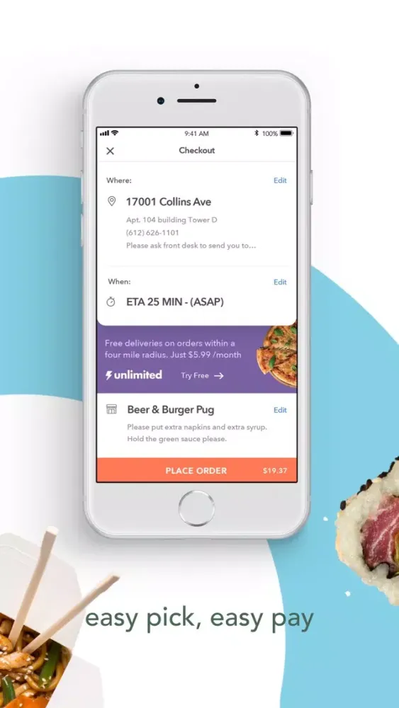 Capturas de tela do Gulf Stream Delivery: Get Food