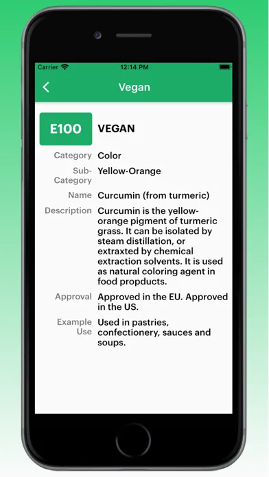 ภาพหน้าจอของ Vegan Checker