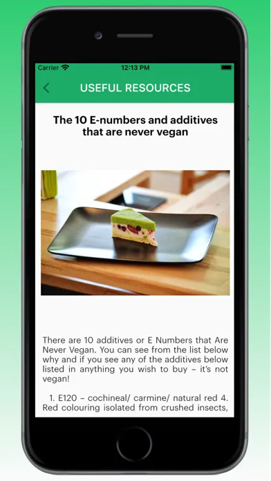 ภาพหน้าจอของ Vegan Checker