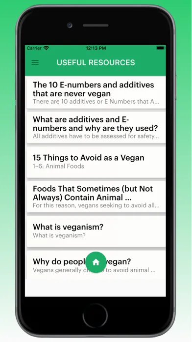 ภาพหน้าจอของ Vegan Checker