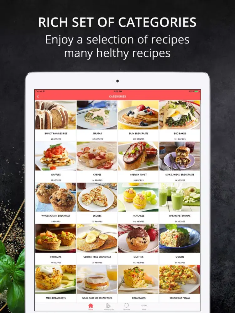 Healthy BreakFast Recipes & Cooking Planner iPad  স্ক্রিনশট