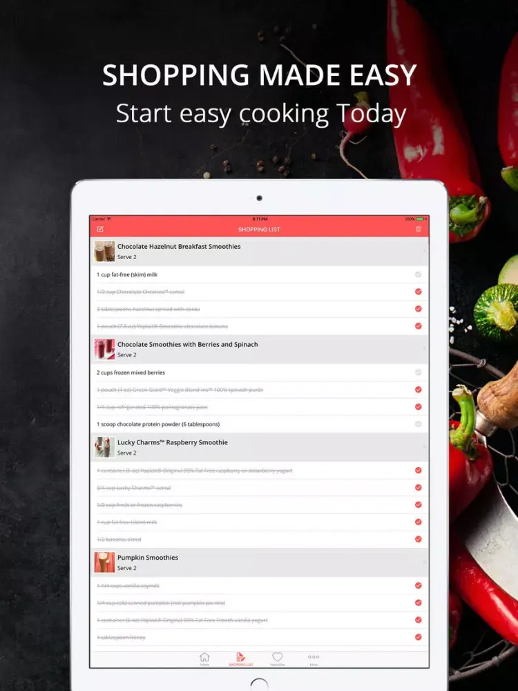 Healthy BreakFast Recipes & Cooking Planner iPad  স্ক্রিনশট