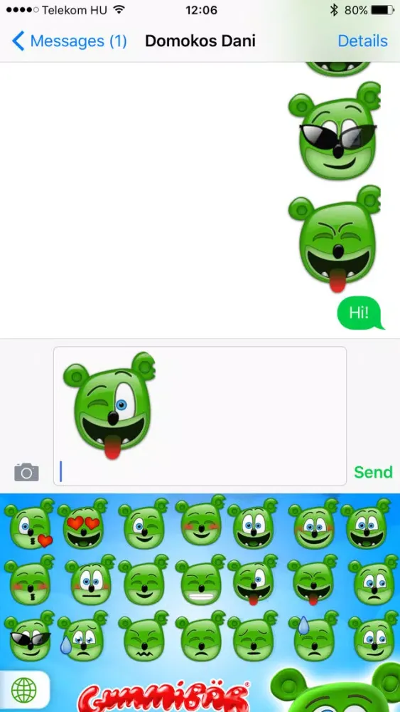 Captures d'écran de Gummibär Emojis