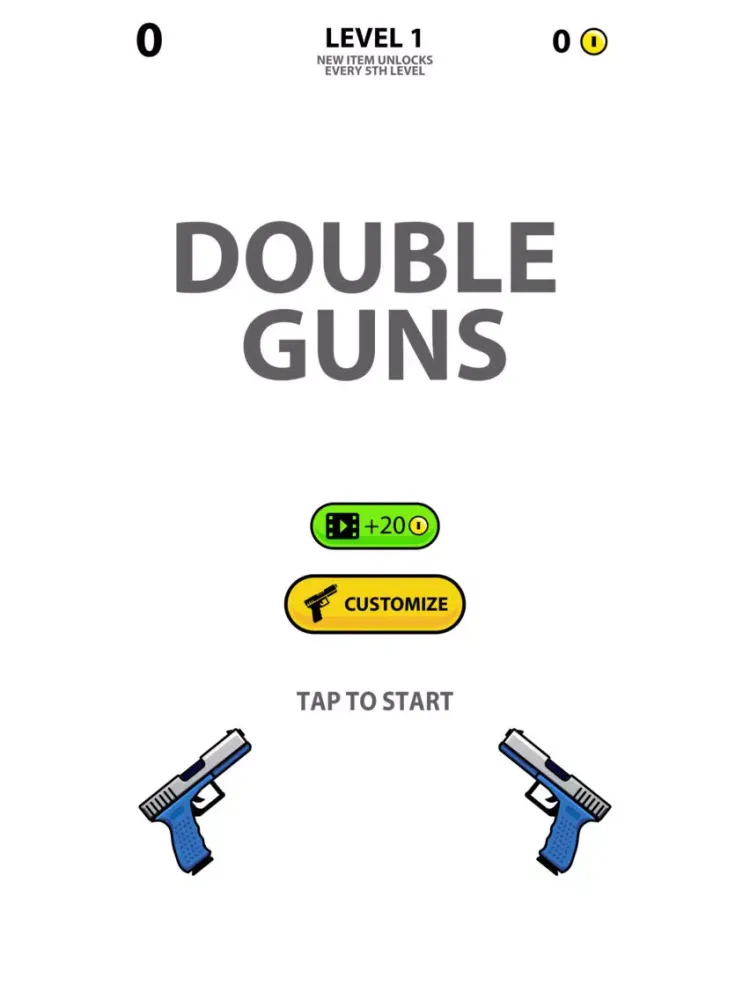 Tangkapan layar double guns - Bullet destroy iPad 