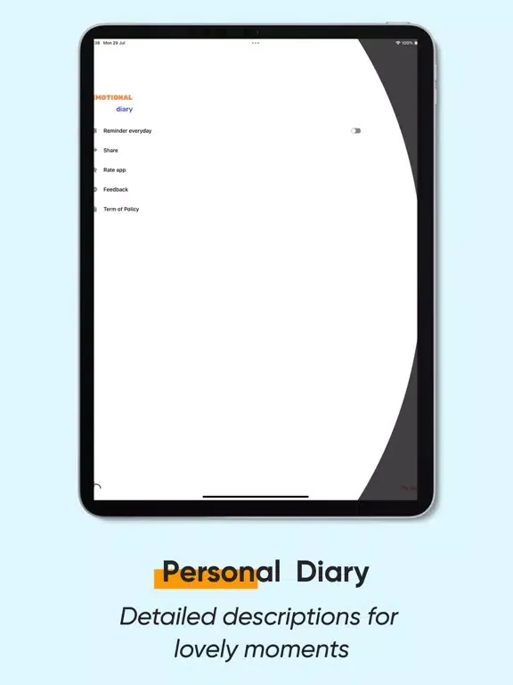 Tangkapan skrin Word Glide Track iPad 