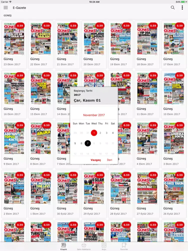 Скриншоты Güneş e-Gazete iPad 