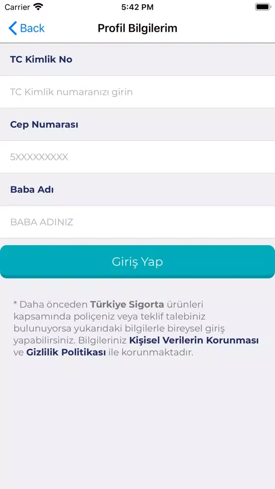 Türkiye Sigorta - GS Screenshots