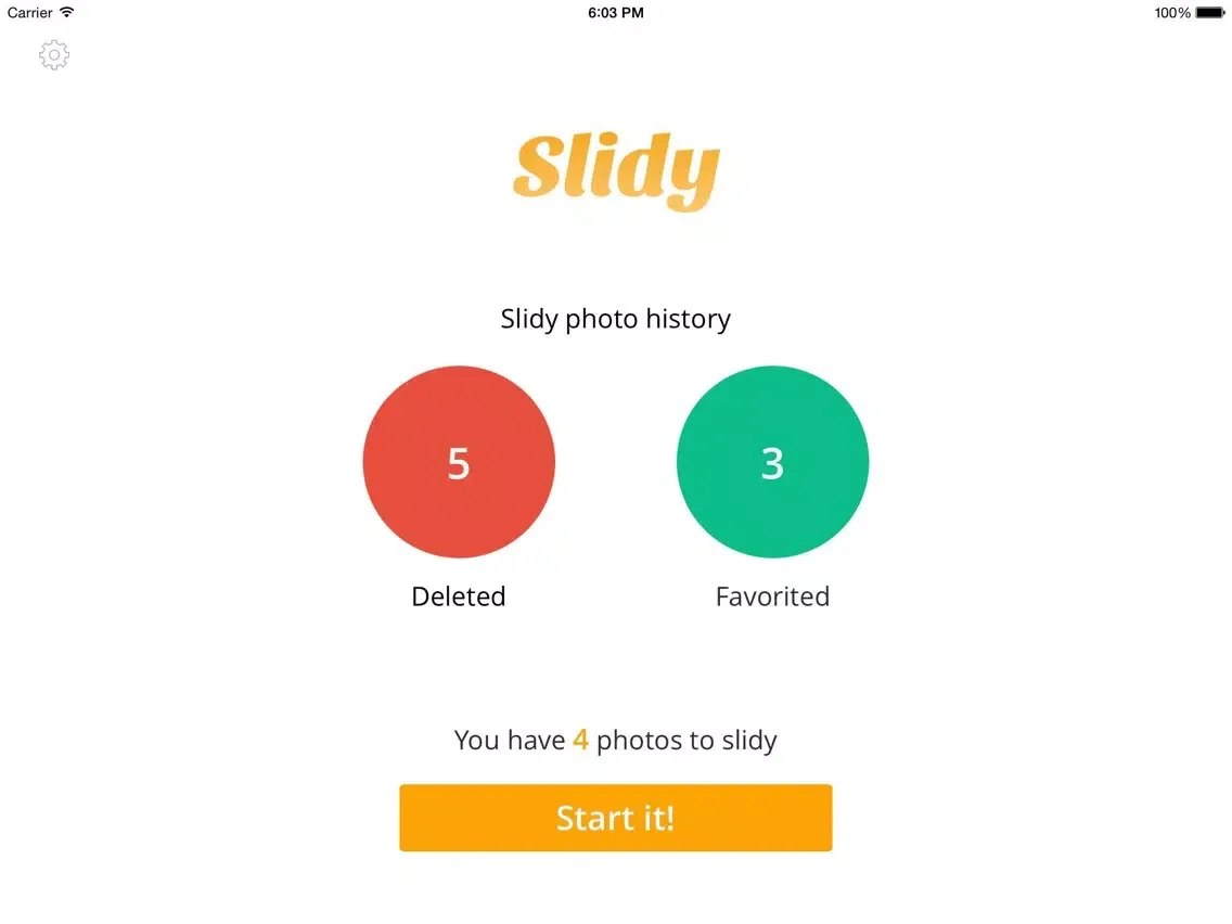 Slidy - The most effective way to delete and manage your photos, free storage space iPad  Screenshots