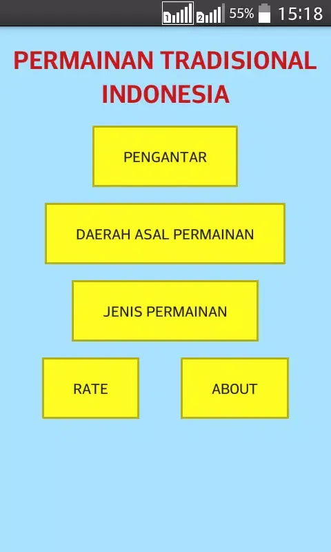 Tangkapan layar Permainan Tradisional Indo