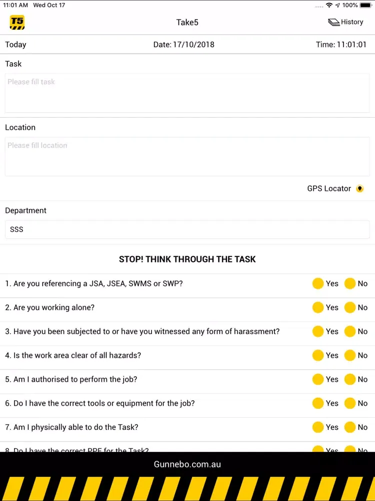 Gunnebo Take5 iPad  Screenshots
