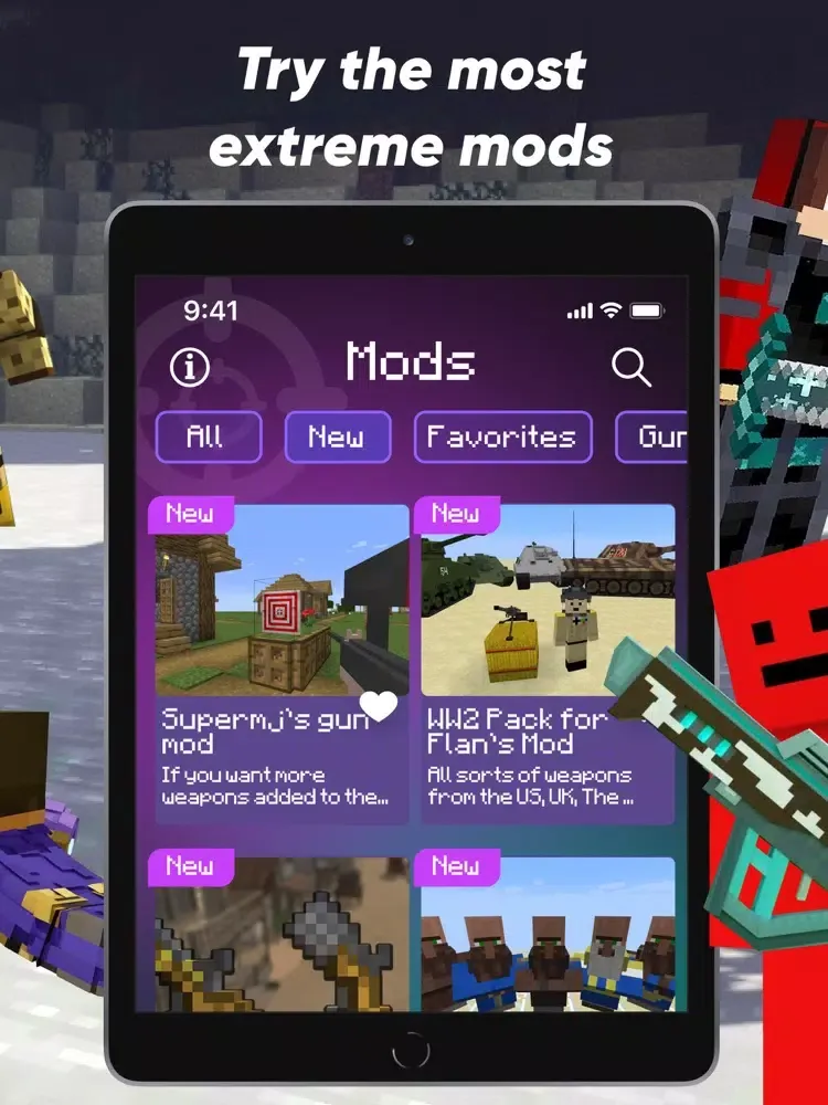 Guns Addons Mods for Minecraft iPad  Ekran Görüntüleri