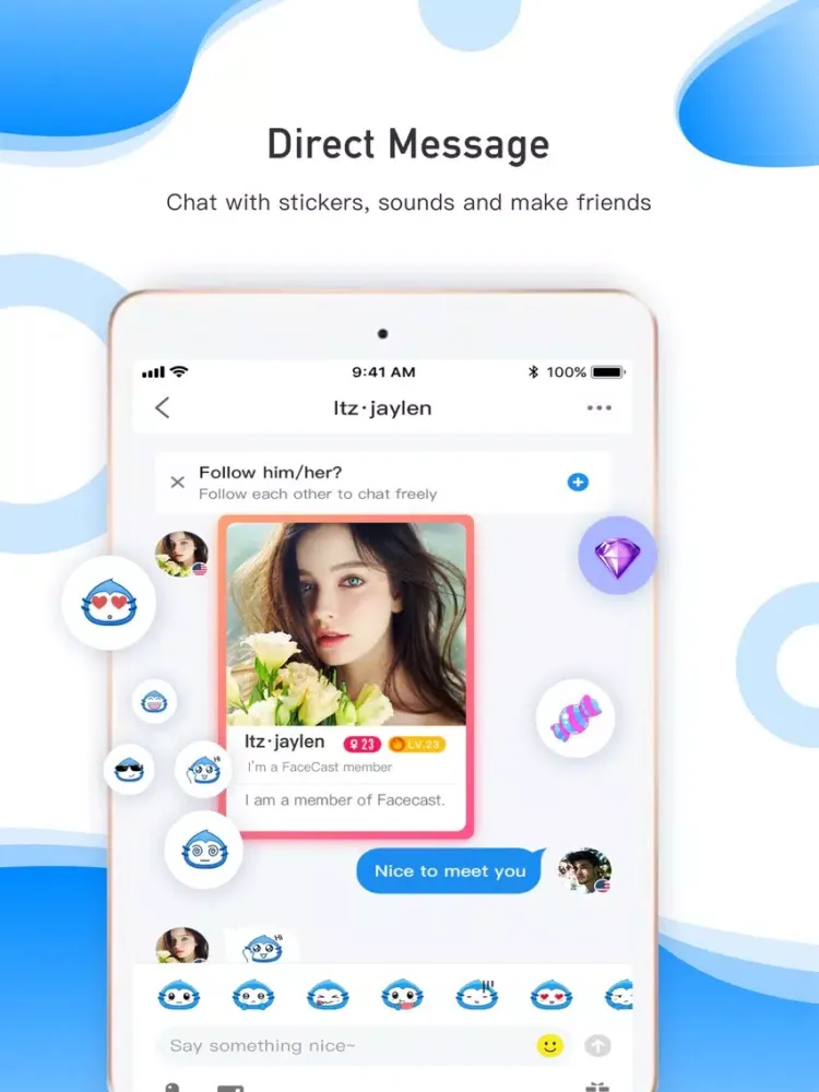 Tangkapan skrin FaceCast - Live Video Chat iPad 
