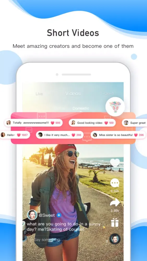 Tangkapan skrin FaceCast - Live Video Chat