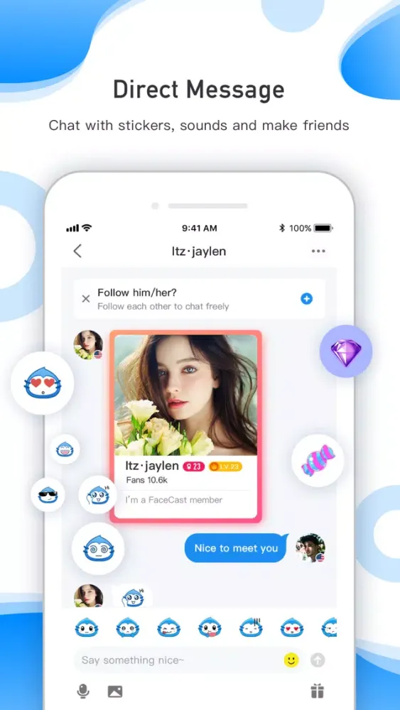 Tangkapan skrin FaceCast - Live Video Chat