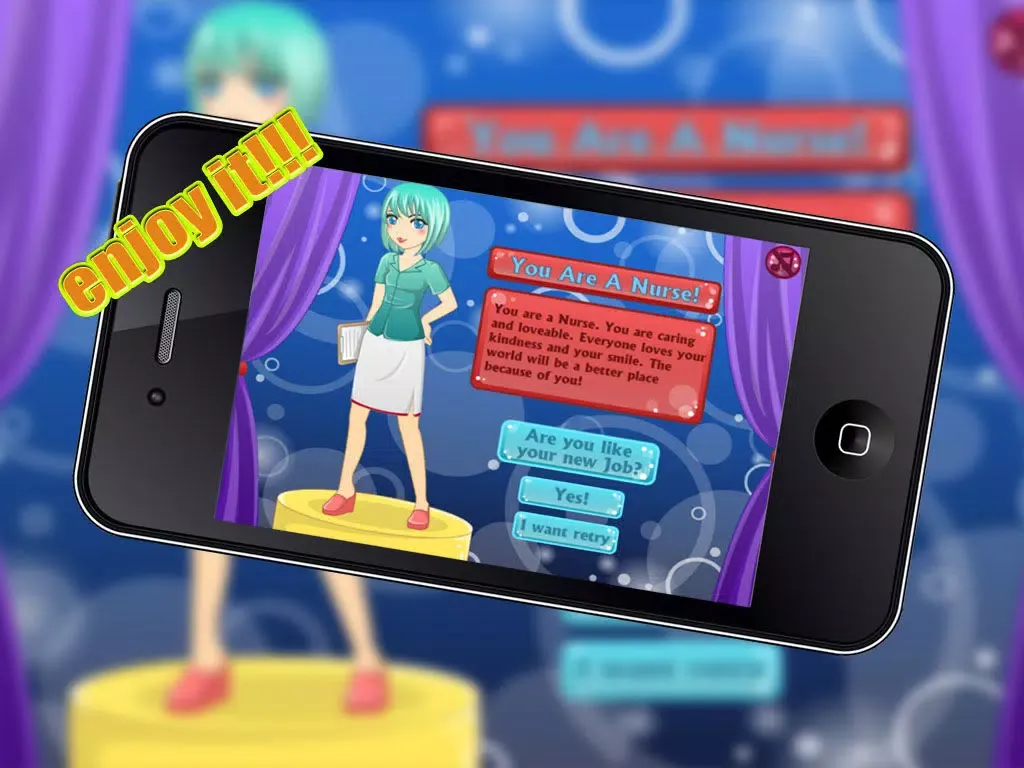 Girl's new job quiz iPad  スクリーンショット