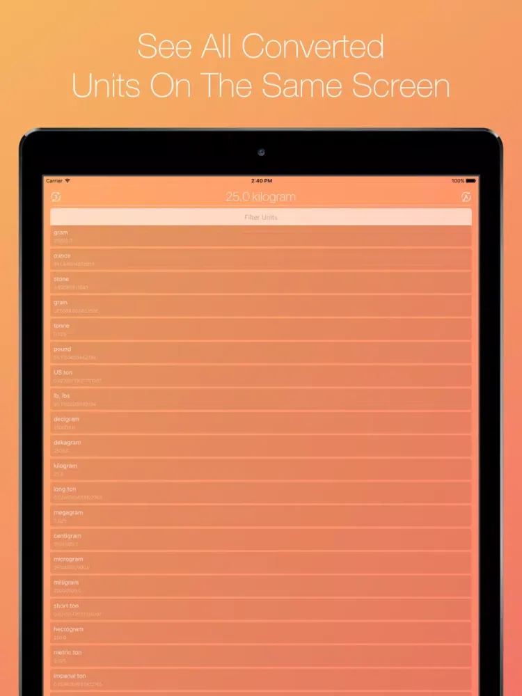 Capturas de pantalla de Smart Converter - Fastest Unit Converter iPad 