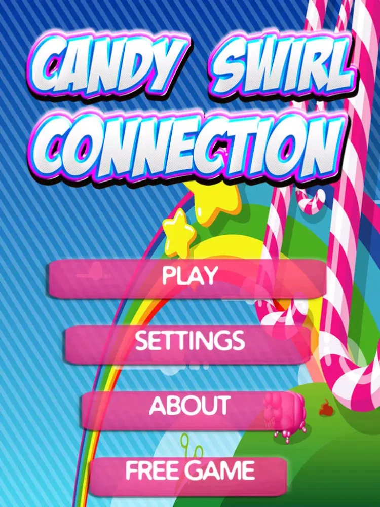 A Candy Swirl Connect - Match Sweet Candies iPad  Screenshots