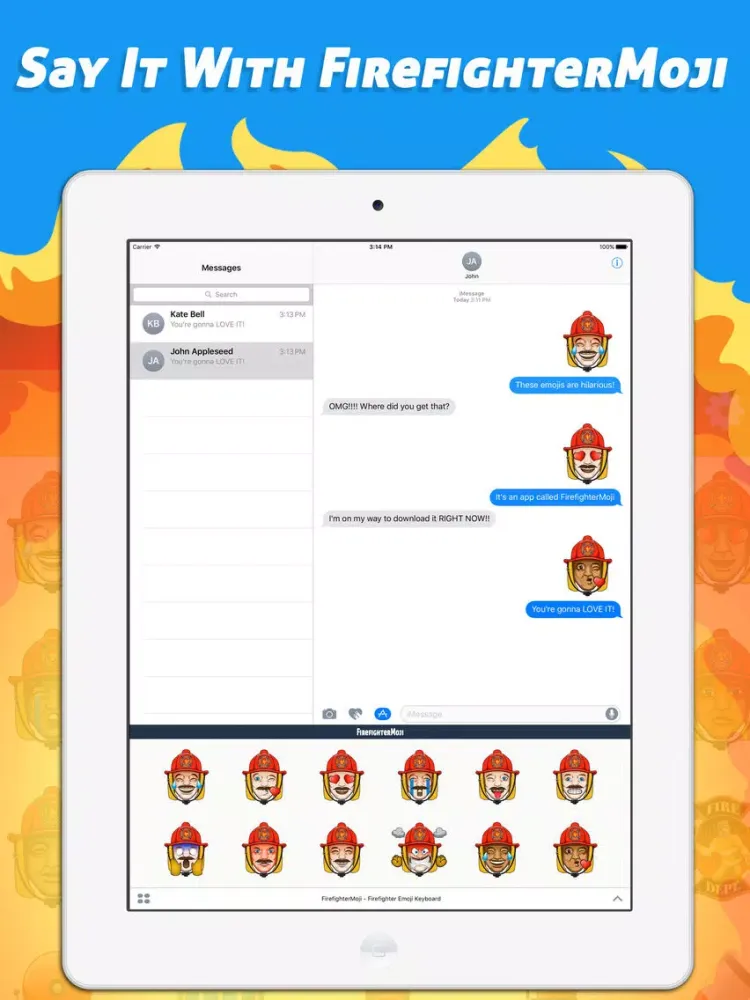 FirefighterMoji - Firefighter Emoji Keyboard iPad  Ekran Görüntüleri