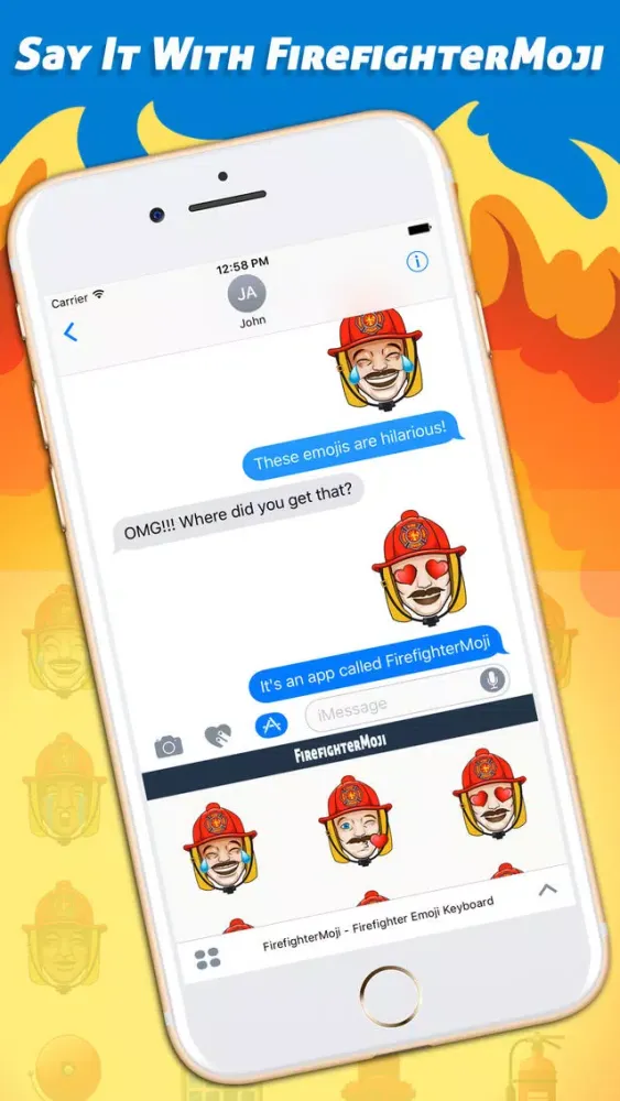 FirefighterMoji - Firefighter Emoji Keyboard Ekran Görüntüleri