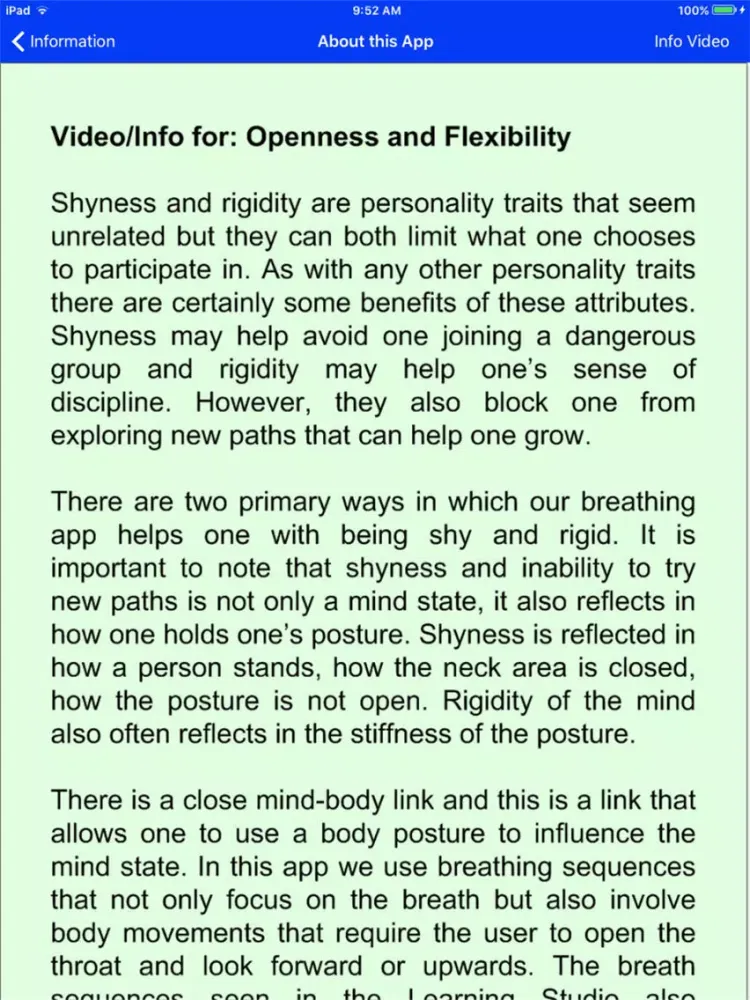 Tangkapan skrin Openness & Flexibility Yoga iPad 