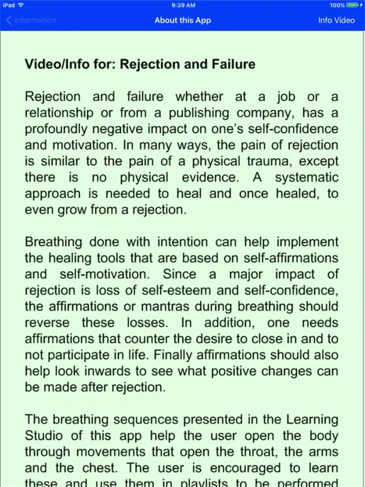 Tangkapan skrin Rejection & Failure Yoga iPad 