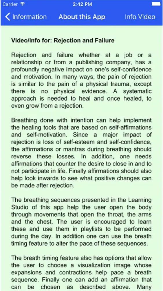 Tangkapan skrin Rejection & Failure Yoga