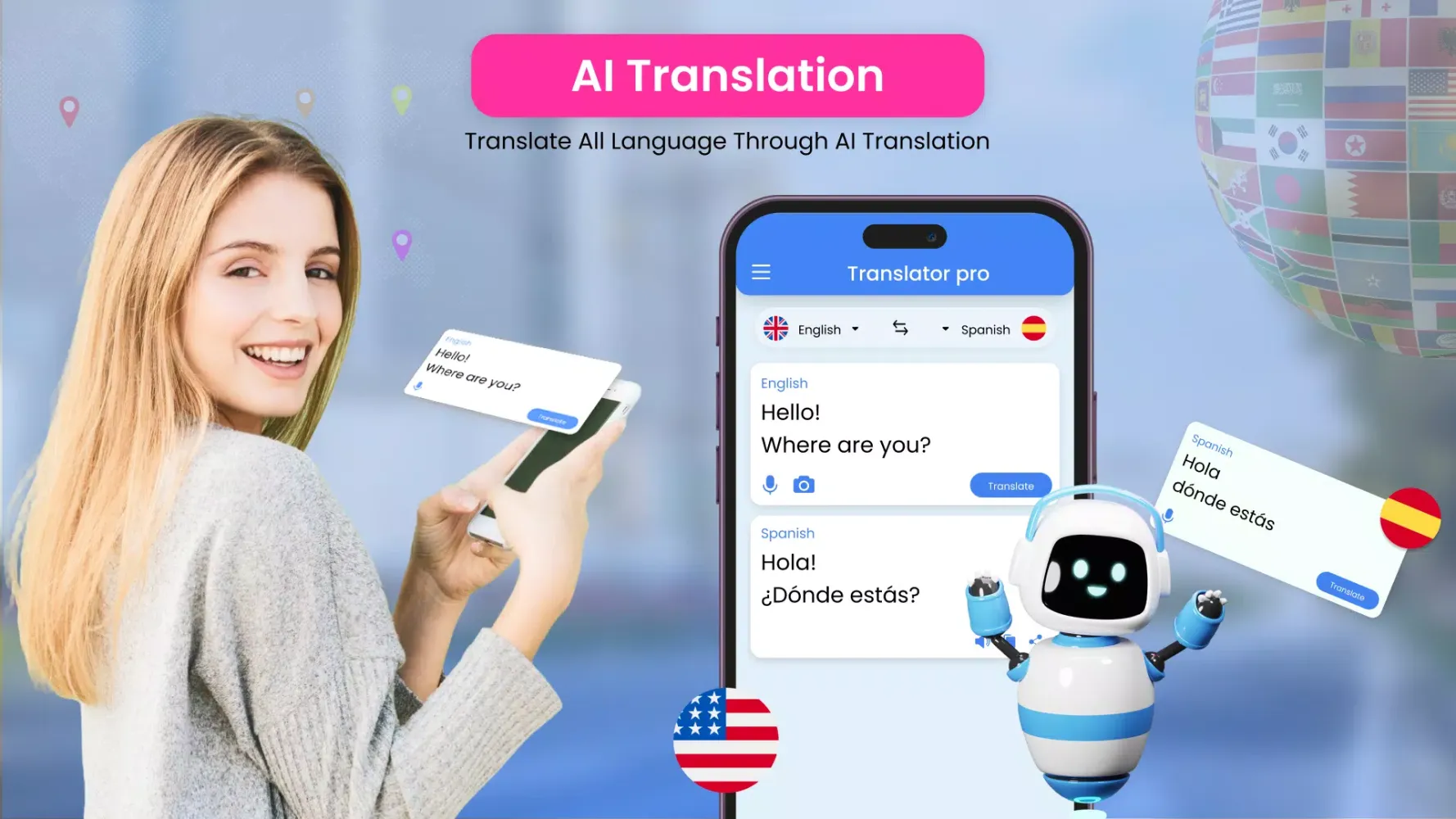 Скриншоты Translator App - AI Translator