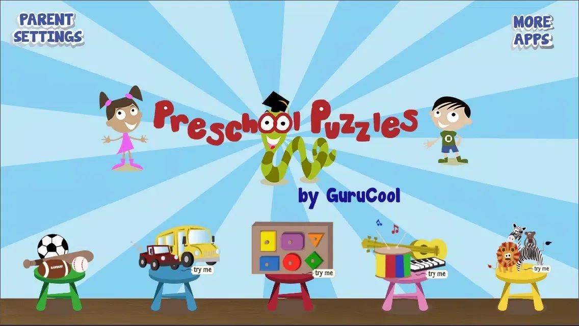 Zrzuty ekranu Preschool Puzzles ( Educational learning games for preschool , toddlers and kindergarten kids to learn music instruments, animals, vehicles, shapes and sports )