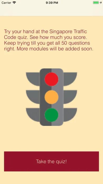 Tangkapan layar Singapore Driving Quiz App