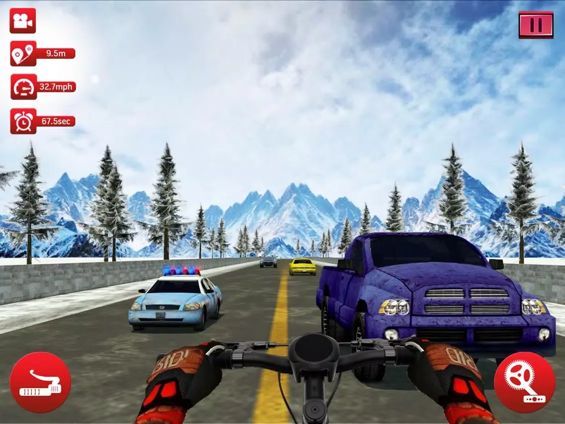Capturas de tela do Bicycle Stunt Rider - Endless Traffic Racer iPad 