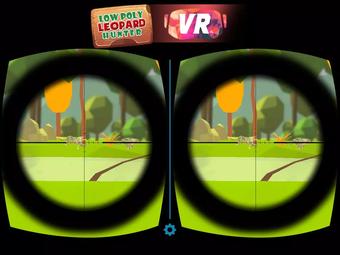 Low Poly Leopard Hunter - Virtual Reality (VR) iPad  Screenshots