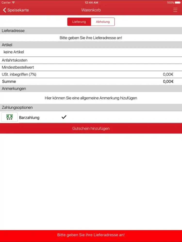 Avanti Pizza Delbrück iPad 应用截图
